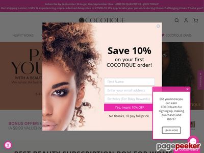 20% Off All Subscription Levels & Past Boxes at COCOTIQUE Coupon Code