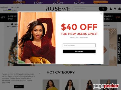 20% Off $69 at Rosewe Coupon Code